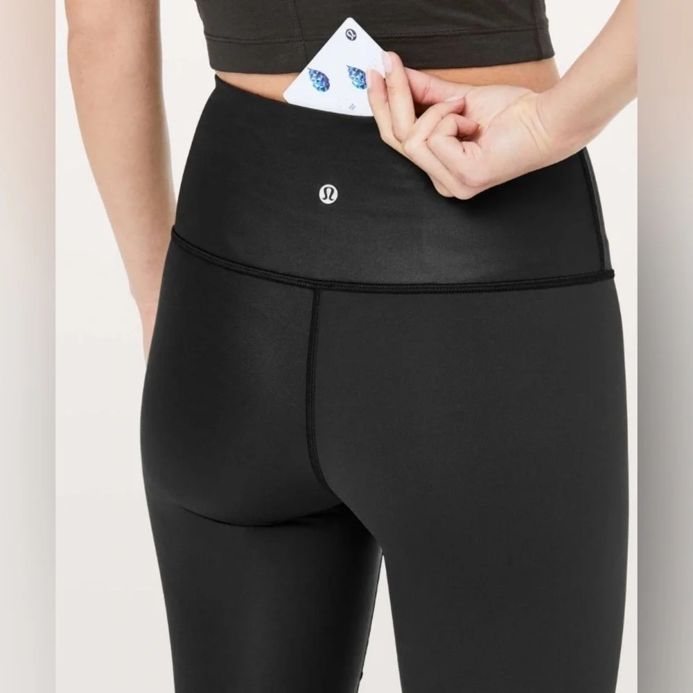 Lululemon Wunder Under Pant Cire Wrap Leggings | Black | Size 8